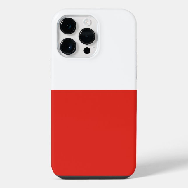 Polnische Flagge iPhone 14 Pro Max Hülle (Rückseite)