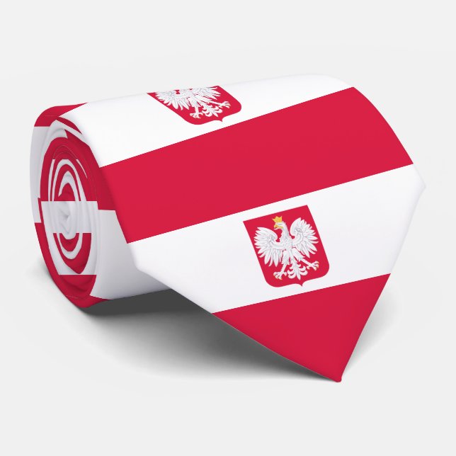 Polnische Flagge Krawatte (Gerollt)