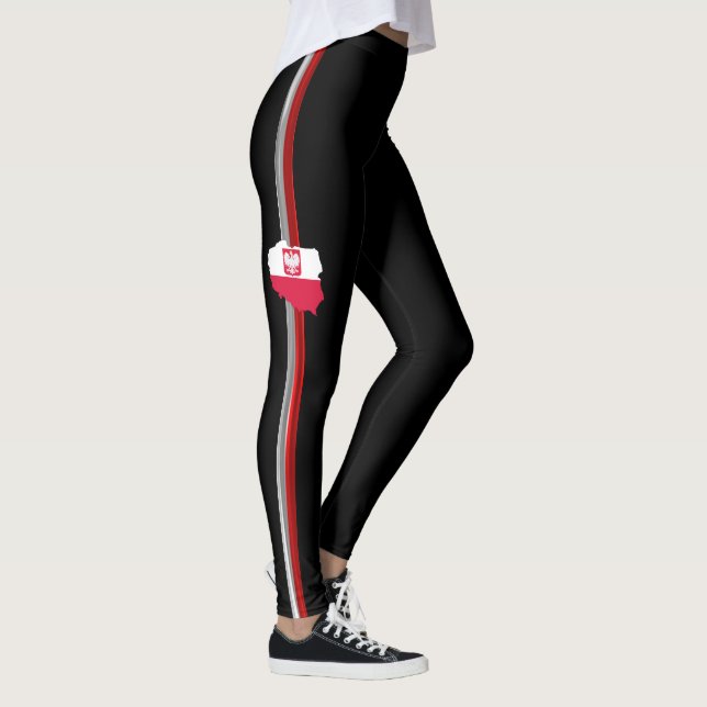 Polnische Flagge Leggings (Rechts)