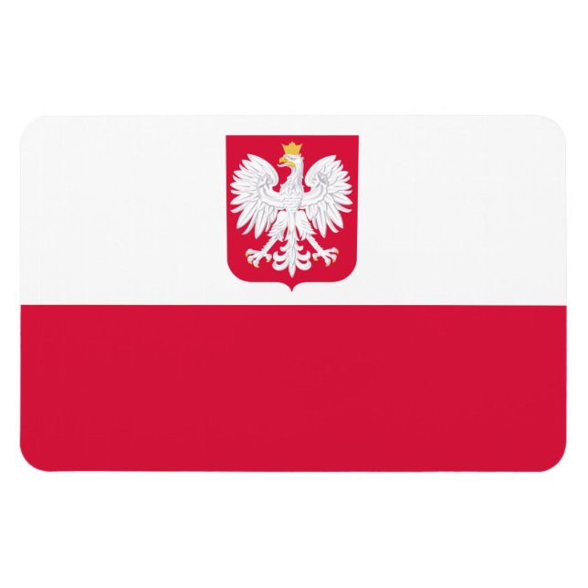 Polnische Flagge Magnet (Horizontal)