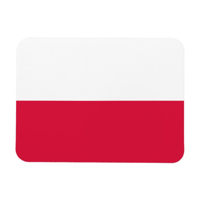 Polnische Flagge Magnet (Horizontal)