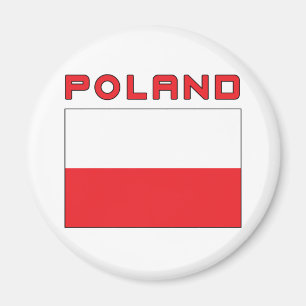 Polnische Flagge mit Polen Magnet