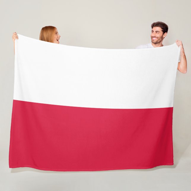 Polnische Flagge (Polen) Fleece Blanket (Beispiel)