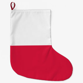 Polnische Flagge (Polen) Großer Weihnachtsstrumpf