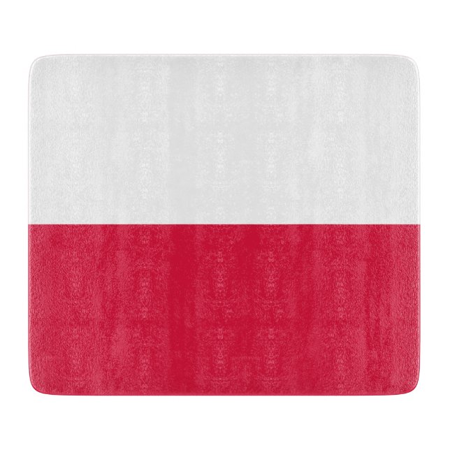 Polnische Flagge (Polen) Schneidebrett (Vorderseite)