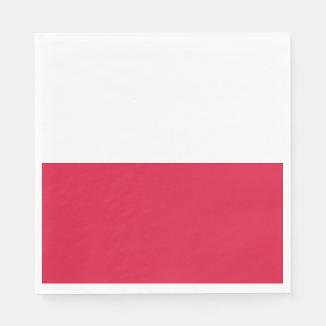 Polnische Flagge (Polen) Serviette (Vorderseite)