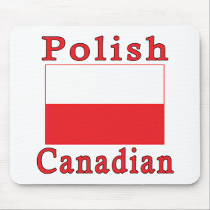 Polnische Flagge Polnisch Kanadisch Mousepad