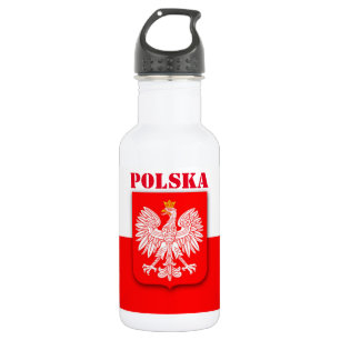 Polnische Flagge Polska Patriotic Football Soccer Edelstahlflasche