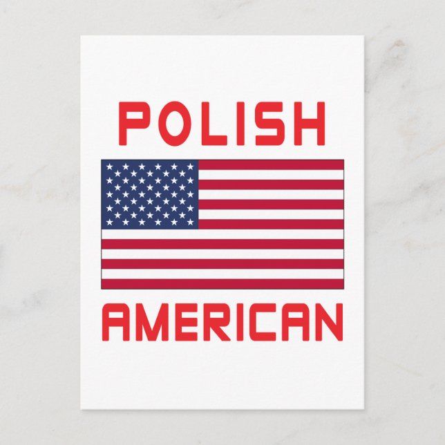 Polnische Flagge Postkarte (Vorderseite)