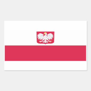 Polnische Flagge Rechteckiger Aufkleber