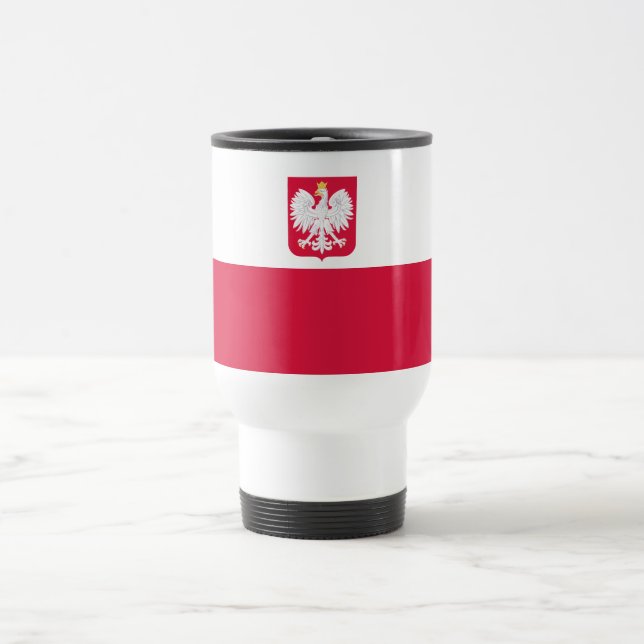 Polnische Flagge Reisebecher (Mittel)