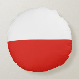 Polnische Flagge Rundes Kissen