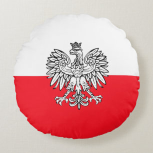 Polnische Flagge Rundes Kissen