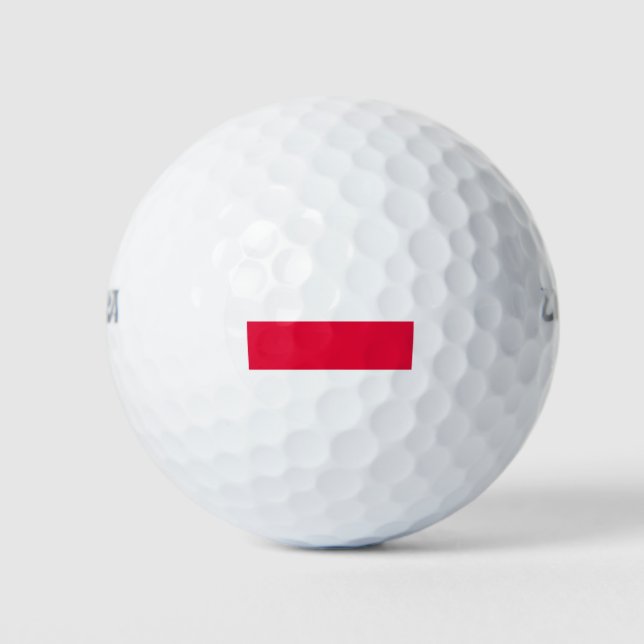 Polnische Flagge - Rzeczpospolita Polska Golfball (Vorderseite)