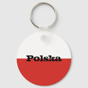 Polnische Flagge Schlüsselanhänger