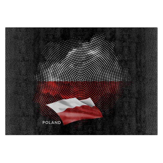 Polnische Flagge Schneidebrett (Vorderseite)