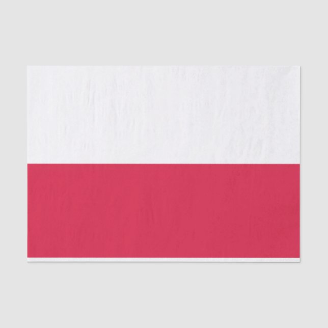 Polnische Flagge Seidenpapier (Vorderseite)