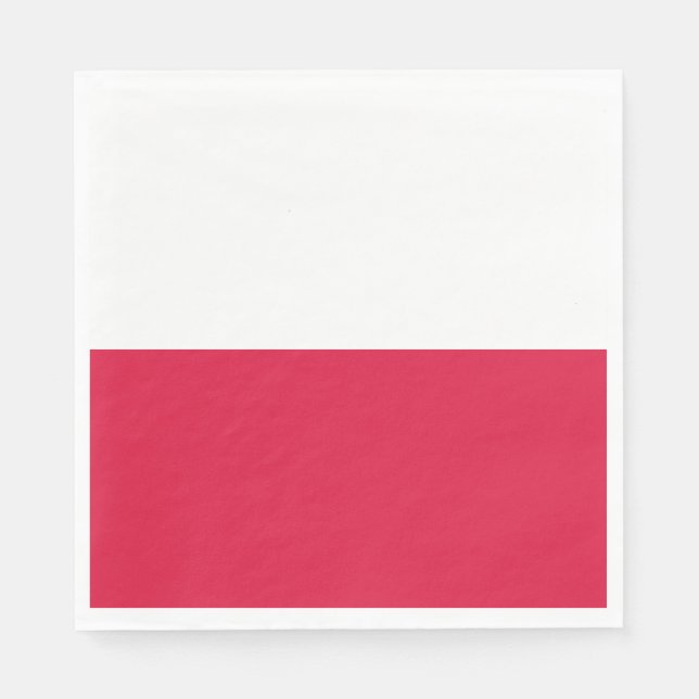 Polnische Flagge Serviette (Vorderseite)