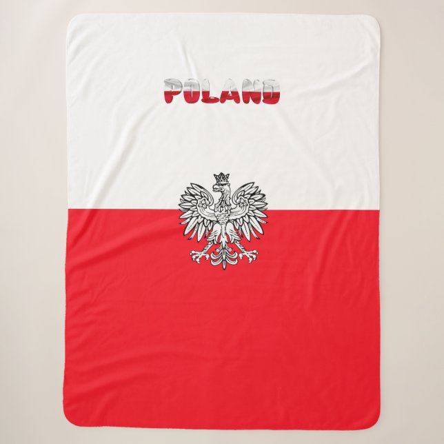 Polnische Flagge Sherpadecke (Vorderseite)