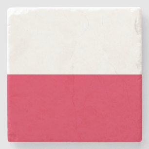 Polnische Flagge Steinuntersetzer