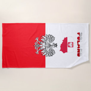 Polnische Flagge Strandtuch