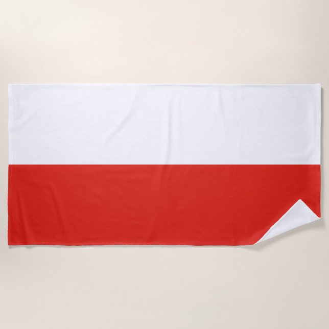 Polnische Flagge Strandtuch (Vorderseite)