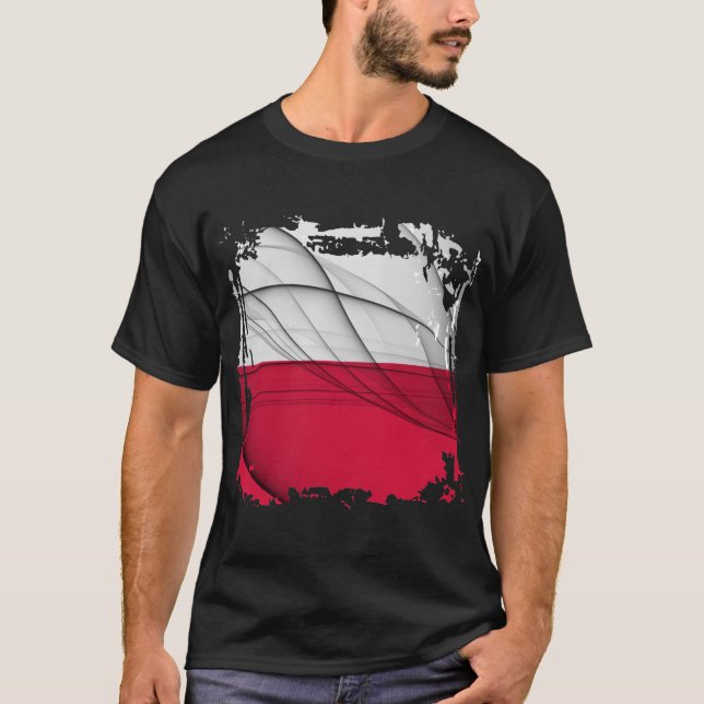 Polnische Flagge T-Shirt (Vorderseite)