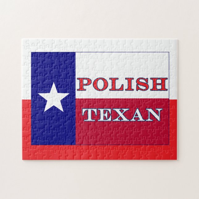 Polnische Flagge Texas (Horizontal)