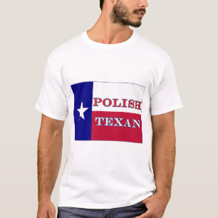 Polnische Flagge Texas T-Shirt