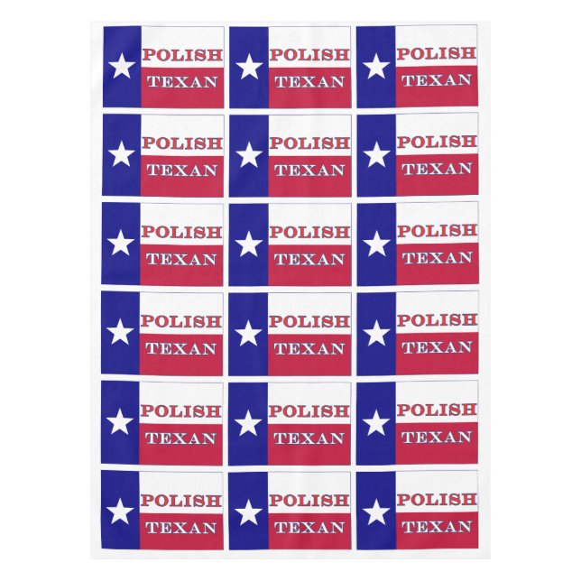 Polnische Flagge Texas Tischdecke (Vorderseite)