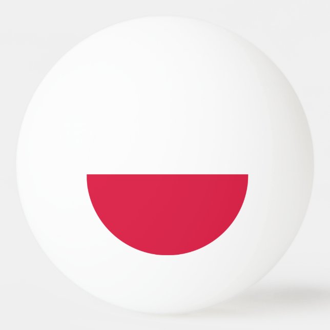 Polnische Flagge Tischtennisball (Rückseite)