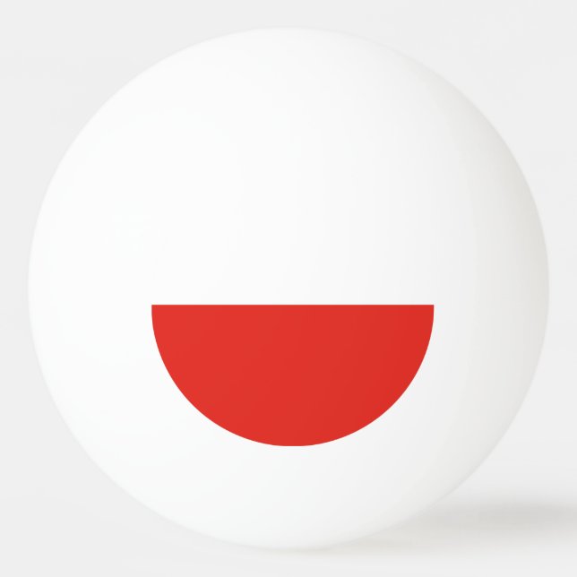 Polnische Flagge Tischtennisball (Vorderseite)