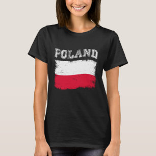 Polnische Flagge Touristen Urlaubsziel Polen Fla T-Shirt