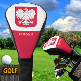 Polnische Flagge und Golf Polen Sportgeräte /Verei Headcover