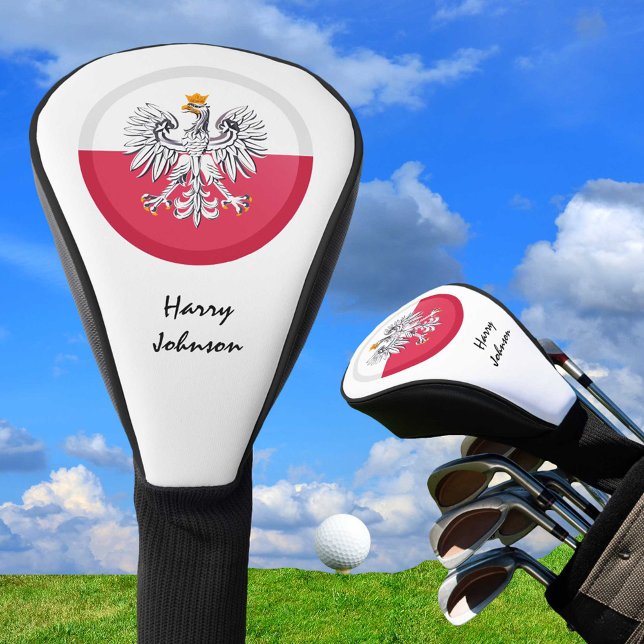 Polnische Flagge und Mit Monogramm Golf Clubs Abde Headcover (Von Creator hochgeladen)
