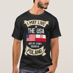 Polnische Flagge USA Polnische Roots-Geschenke T-Shirt