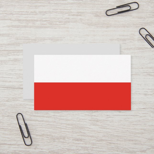 Polnische Flagge Visitenkarte (Vorderseite/Rückseite Beispiel)