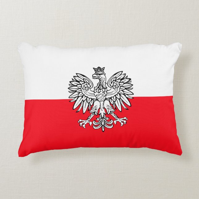 Polnische Flagge Zierkissen (Vorderseite)