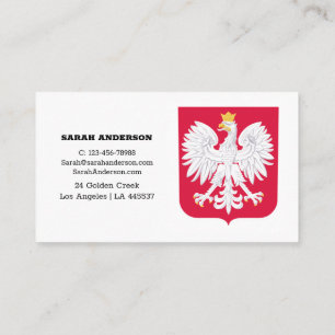 Polnische Flaggenelegante Visitenkarte, Polen Visitenkarte