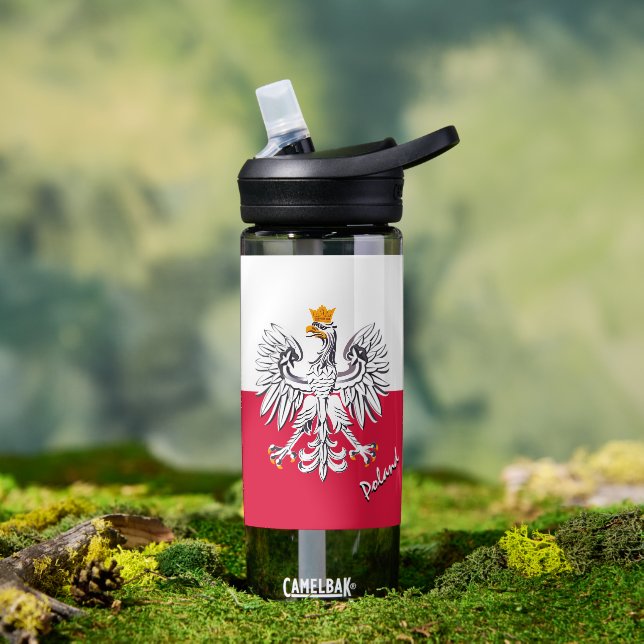Polnische Flasche, patriotische polnische Flagge Trinkflasche (Außenbereich)