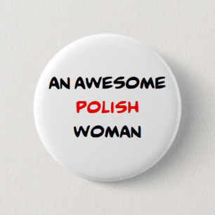 polnische Frau, großartig Button