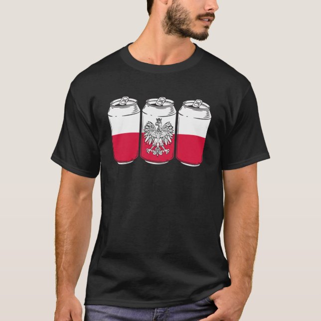Polnische Fußball Polnische Flagge Polnischer Fußb T-Shirt (Vorderseite)