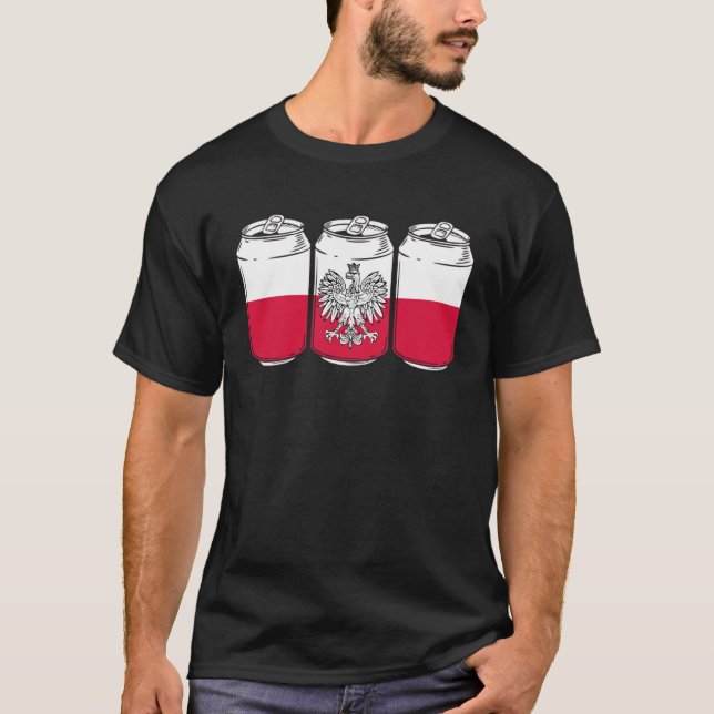 Polnische Fußball Polnische Flagge Polnischer Fußb T-Shirt (Vorderseite)