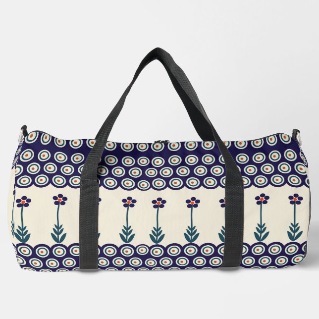 Polnische Gestaltung traditioneller Keramiken Duffle Bag (Vorderseite)
