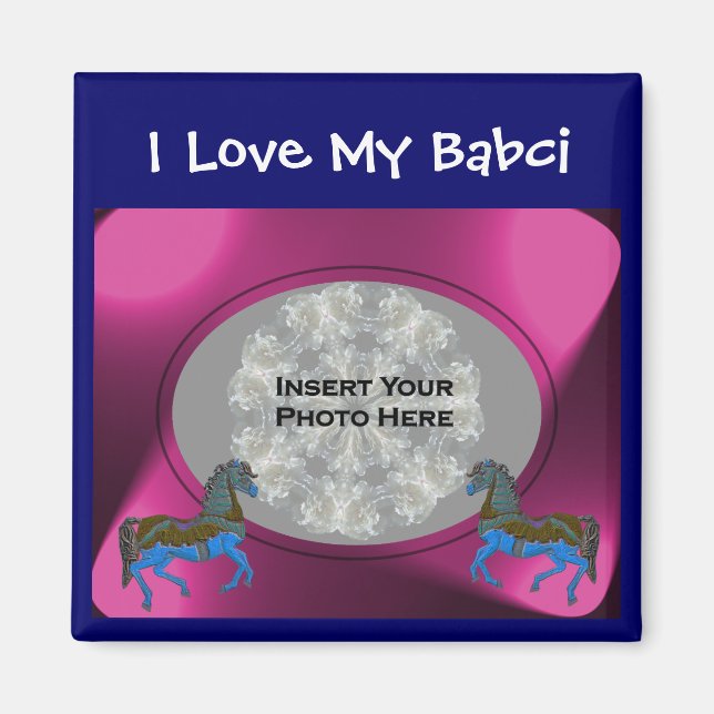 Polnische Großmutter Liebe Mein Babci-Foto Magnet (Vorne)