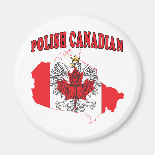 Polnische Kanadier-Kanada-Flaggen-Karte Magnet