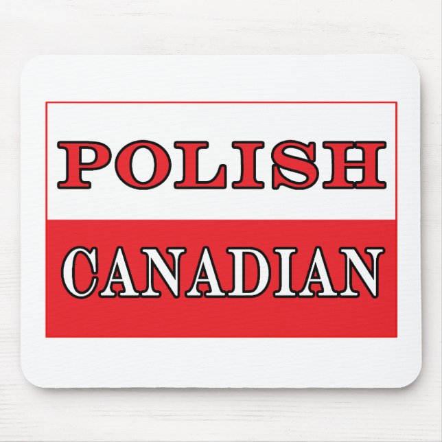 Polnische kanadische Flagge Mousepad (Vorne)