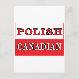 Polnische kanadische Flagge Postkarte