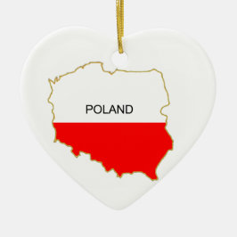 POLNISCHE KARTE KERAMIKORNAMENT