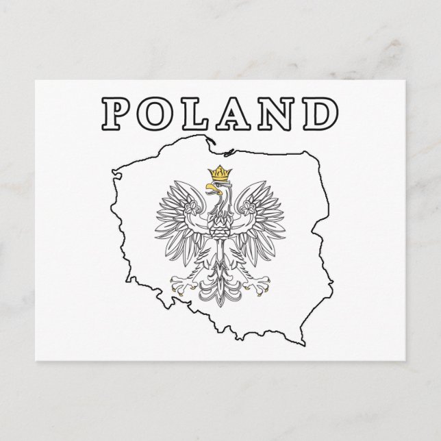Polnische Karte mit Eagle (Vorderseite)
